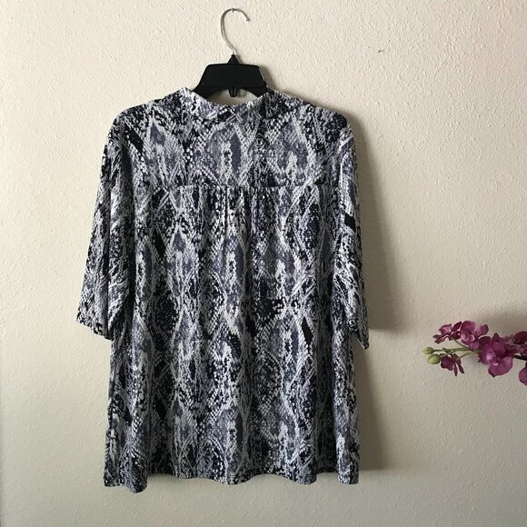 Alfani Women Geometric Print Blouse - Size XXL - Picture 2 of 8